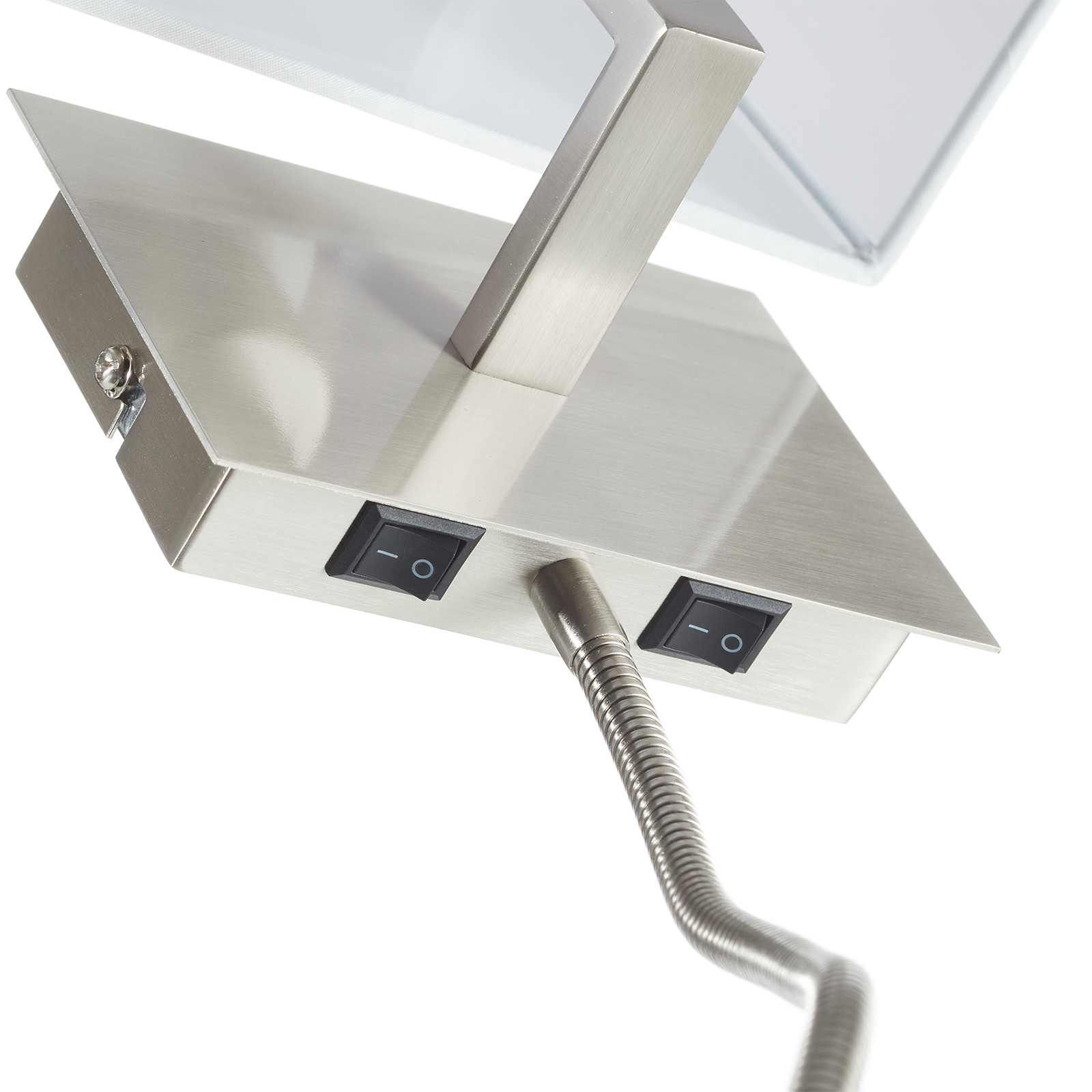 Aplique 6519 con brazo de lectura LED, plateado Aplique 6519 con brazo de lectura LED, plateado
