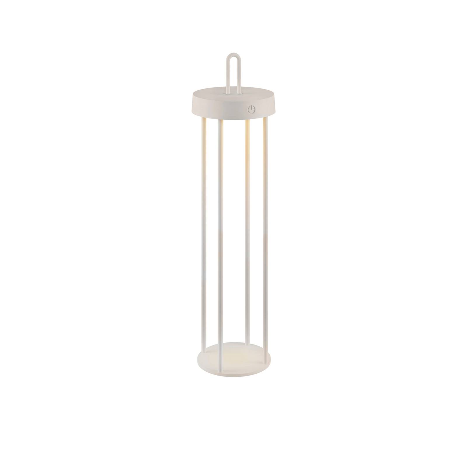 JUST LIGHT Akku Tischleuchte ANSELM, 1x LED-Board/1,50Watt/2700Kelvin, IP44, Greige
