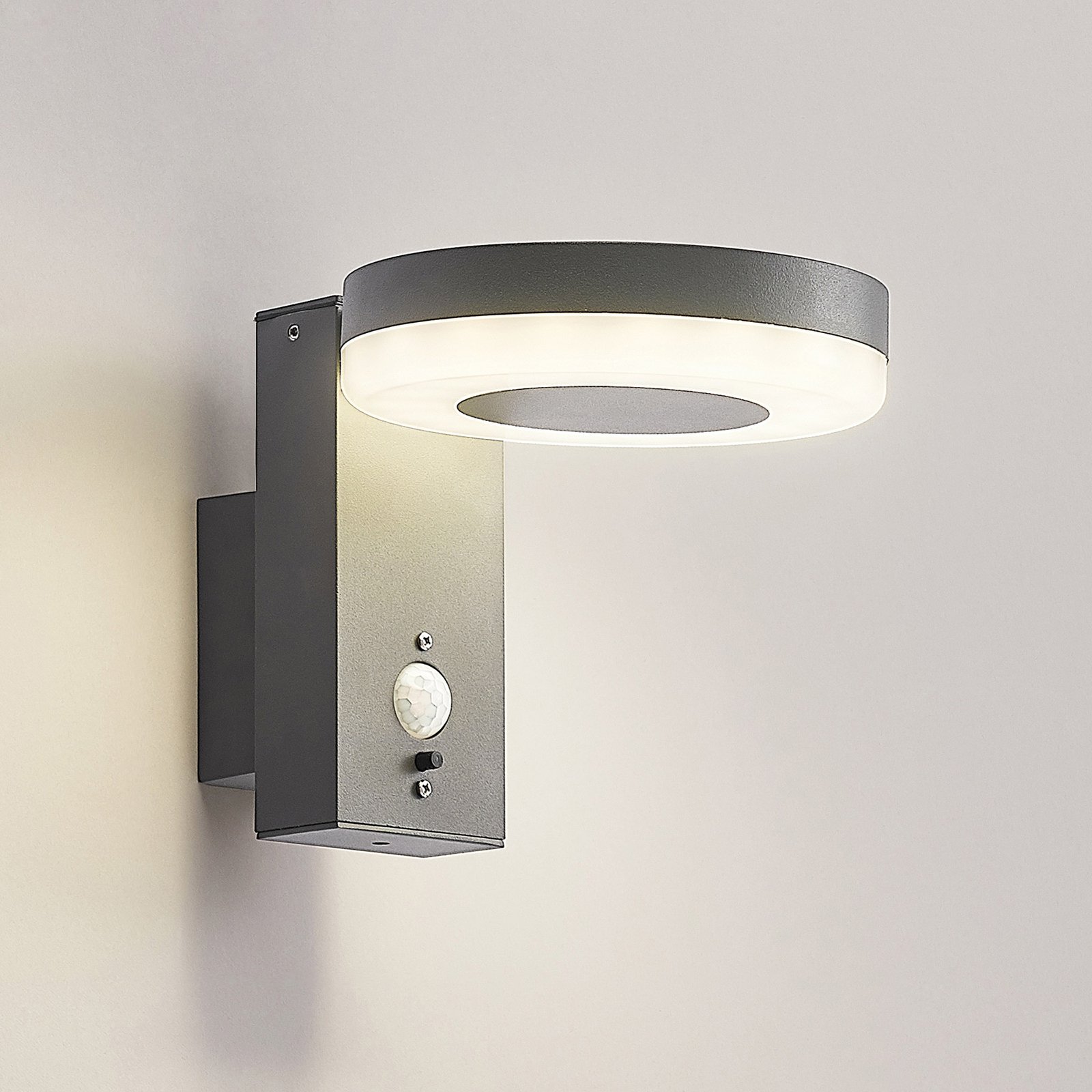 Lindby Eireen LED-solcellsutomhusvägglampa 15,5 cm