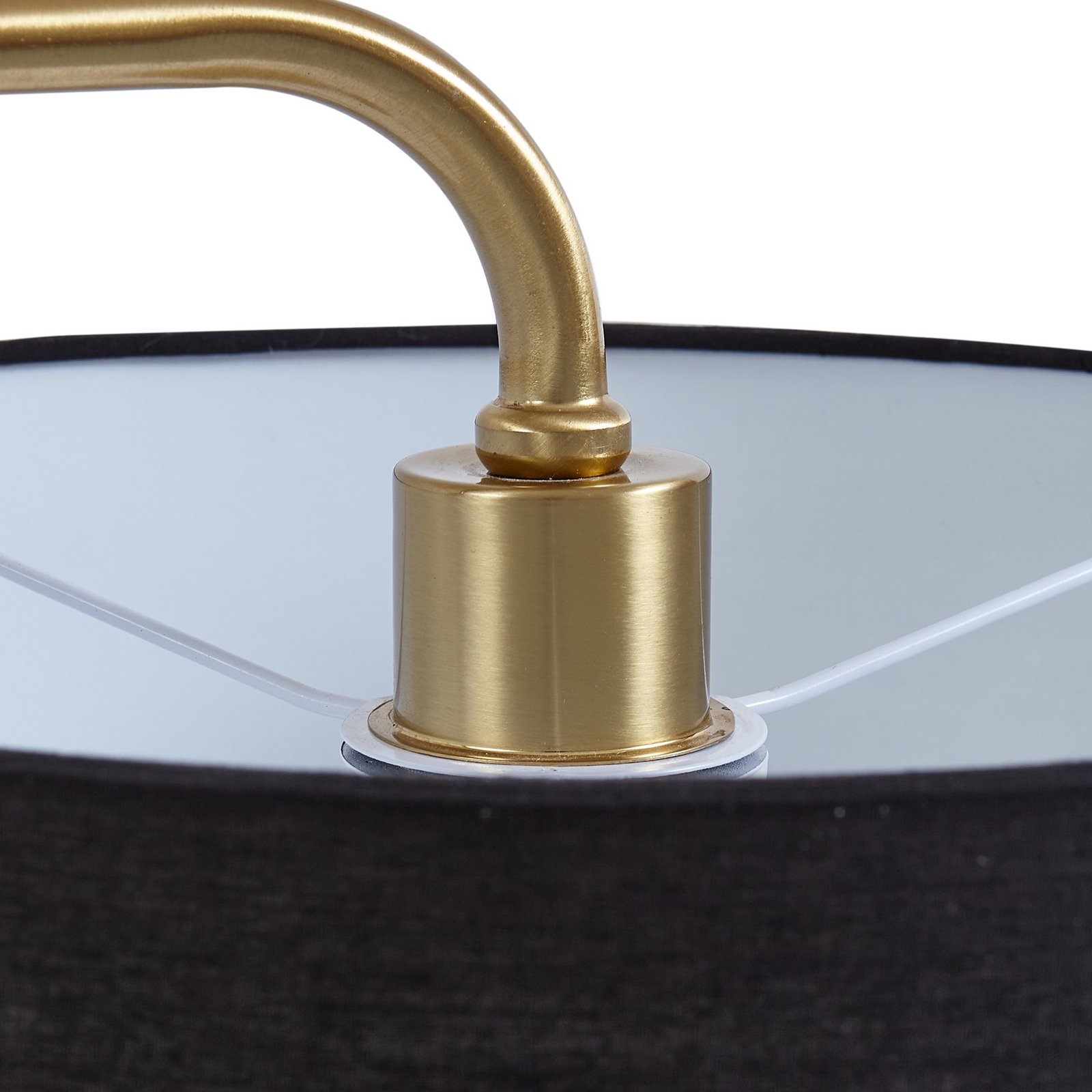 Hillary Floor Lamp Black/Gold - Lindby