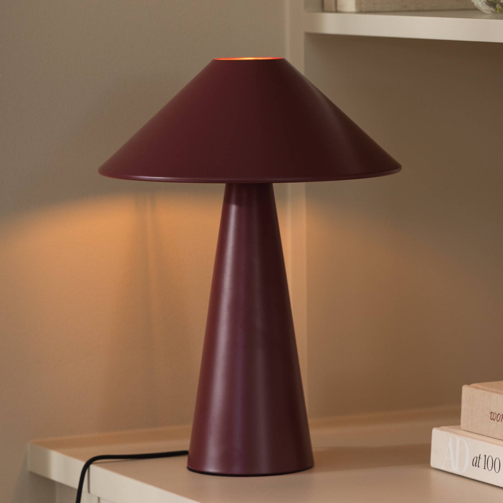 Globen Lighting Tischleuchte Cannes, rot, Metall, Höhe 40 cm günstig online kaufen