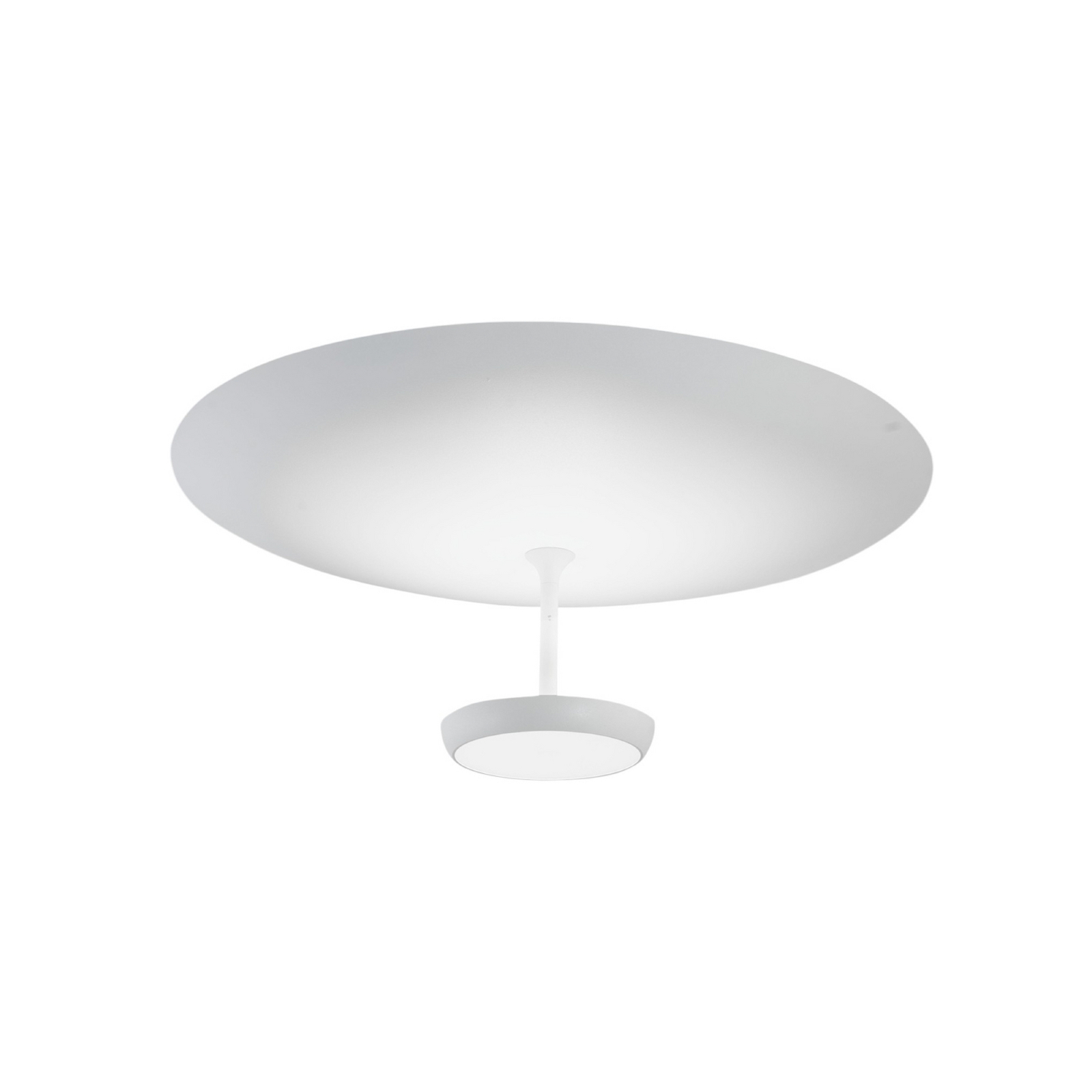 LED stropní svítidlo Yuko, bílé, kovové, výška 23 cm, stmívatelné