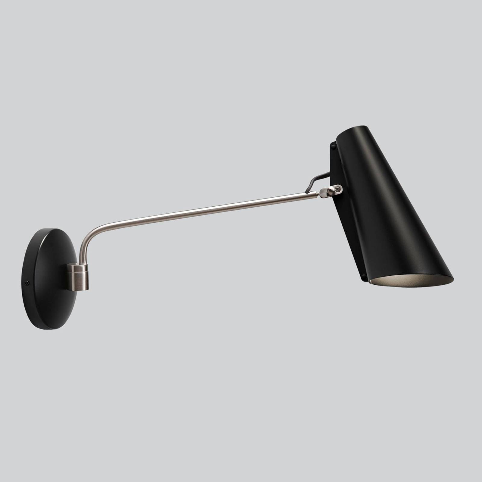 Northern Birdy - wandlamp 53cm zwart/staal