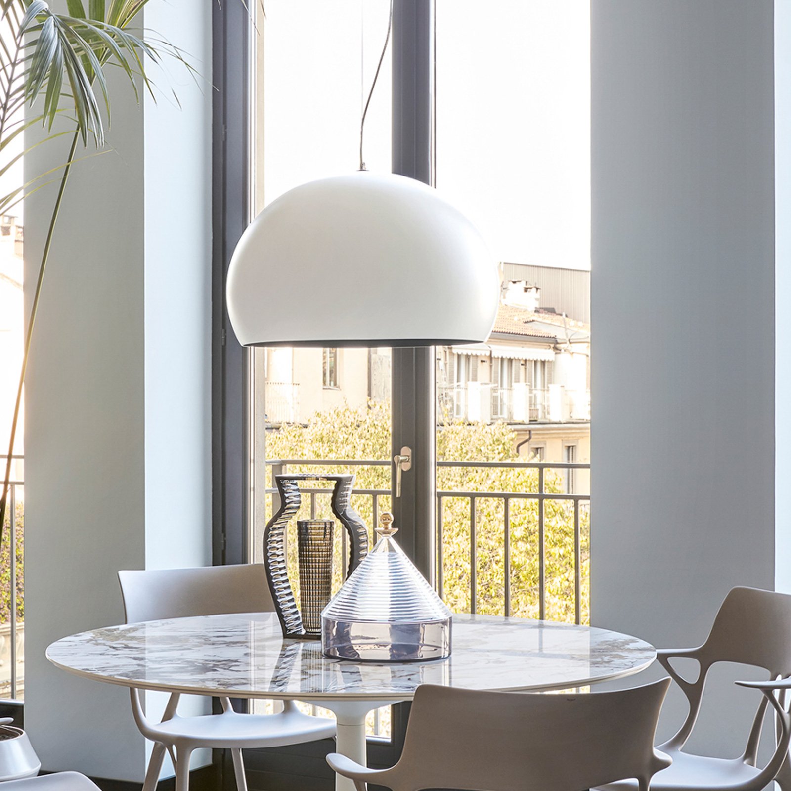 FL/Y Lampada a Sospensione Bianco/Nero - Kartell