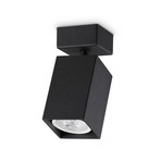 Faretto da soffitto IDEAL LUX Dynamite Square nero, lunghezza 5,7 cm