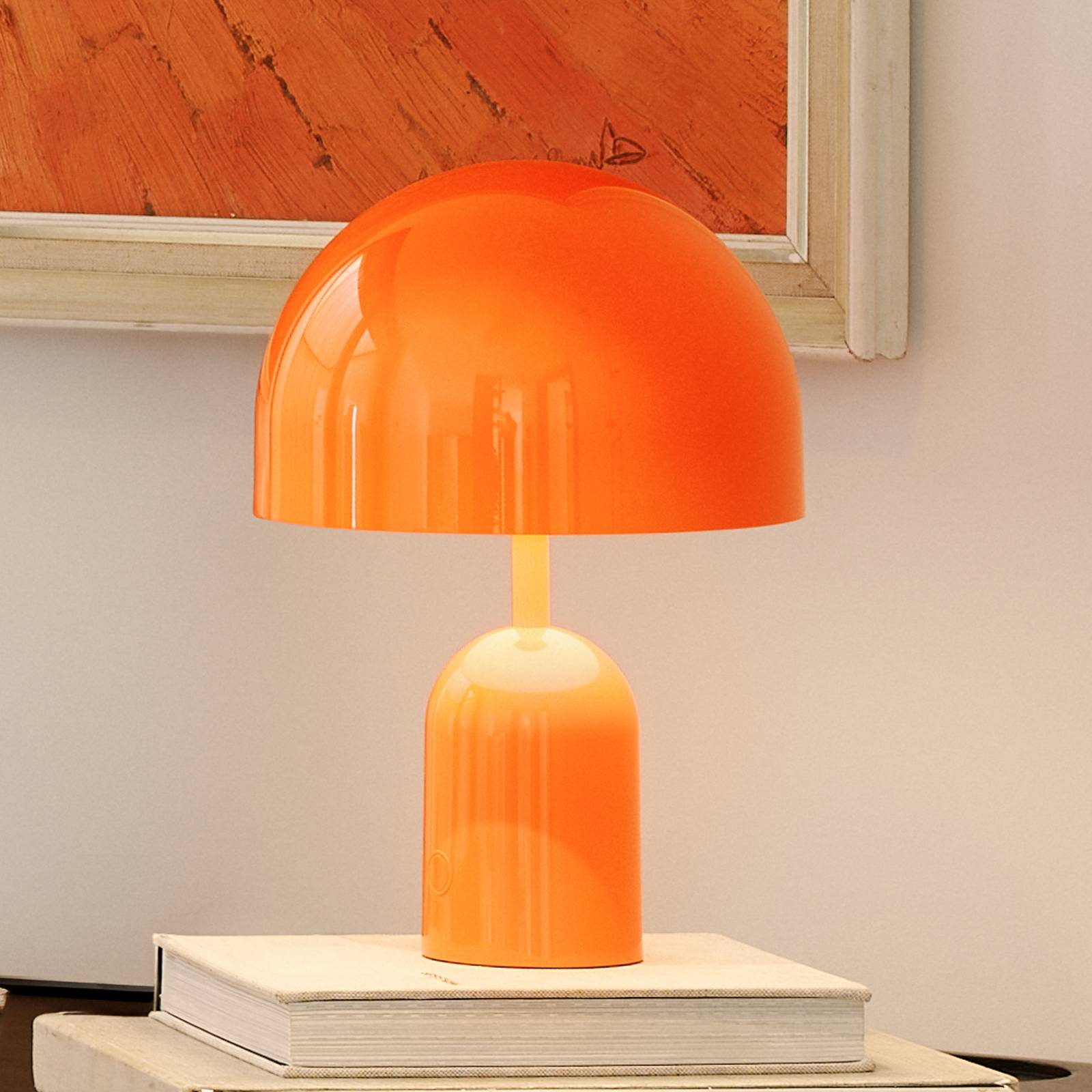 Tom Dixon Tom Dixon LED stolní lampa na baterie Bell Portable, červená, výška 28 cm