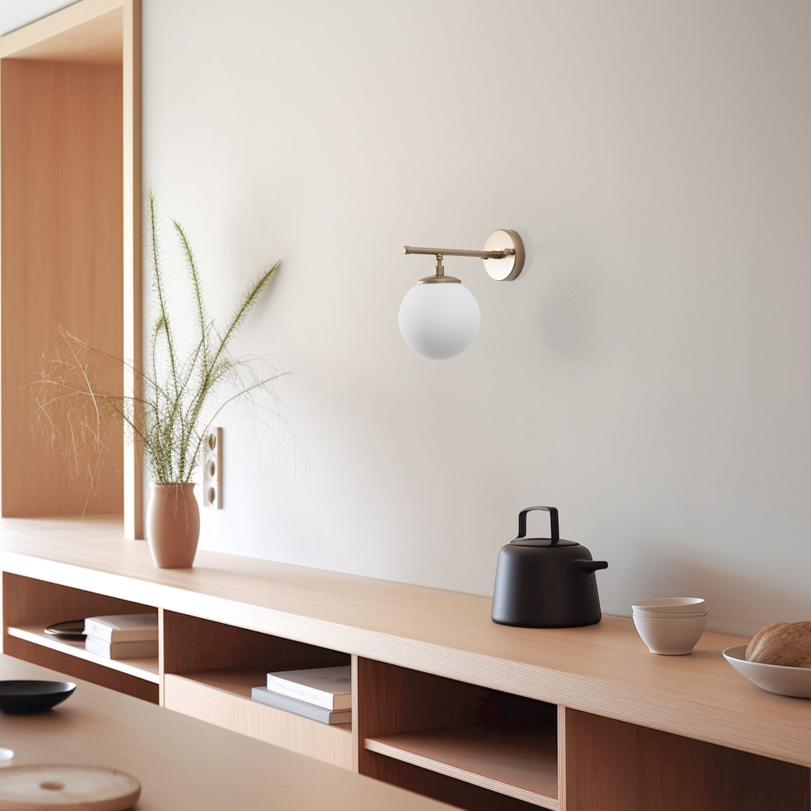 Απλίδα Roe, χρυσό, γυαλί, ύψος 24 cm, E14 Απλίδα Roe, χρυσό, γυαλί, ύψος 24 cm, E14