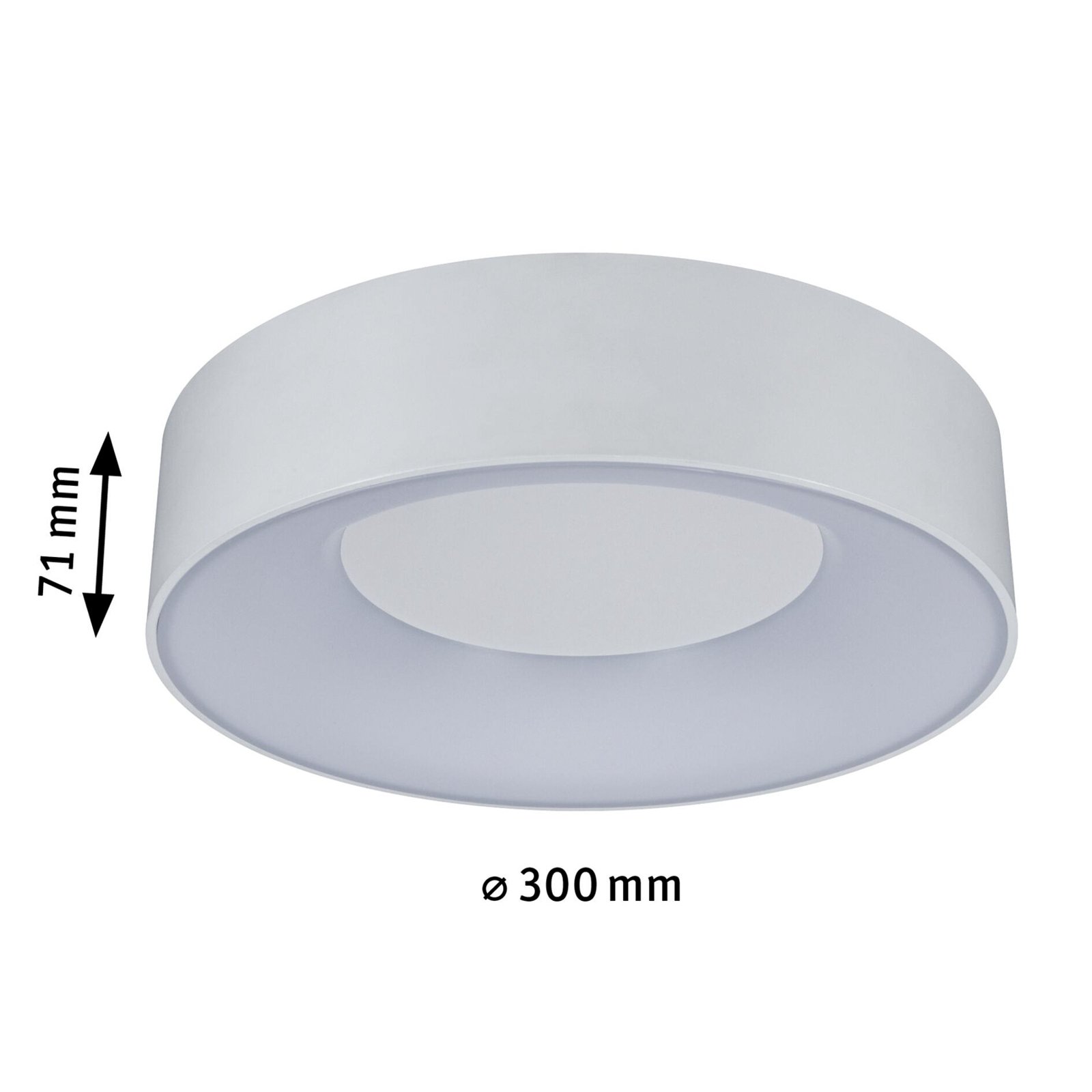 Casca LED ceiling light IP44 1500lm white/white - Paulmann