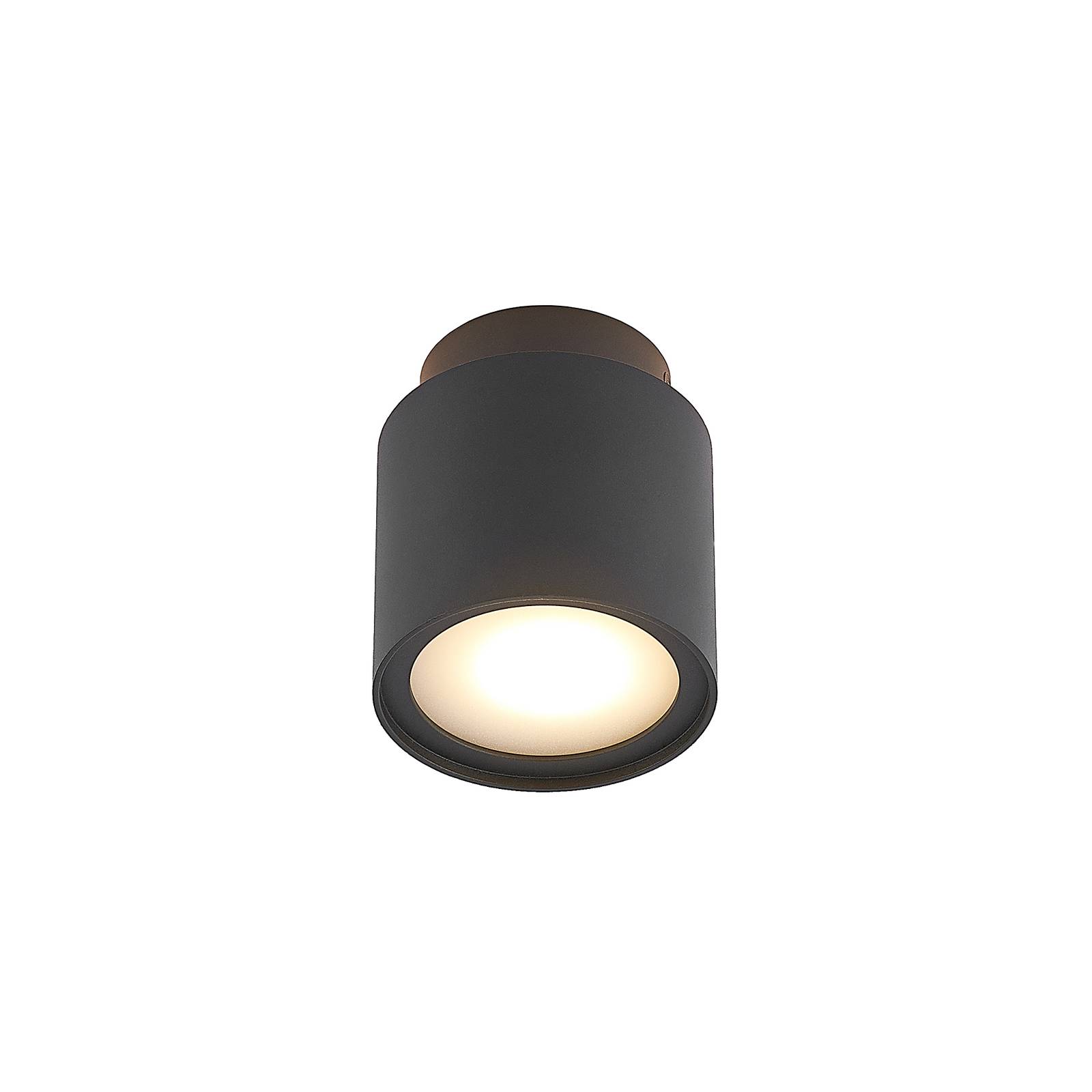 Arcchio Walisa plafonnier LED verre opale noir