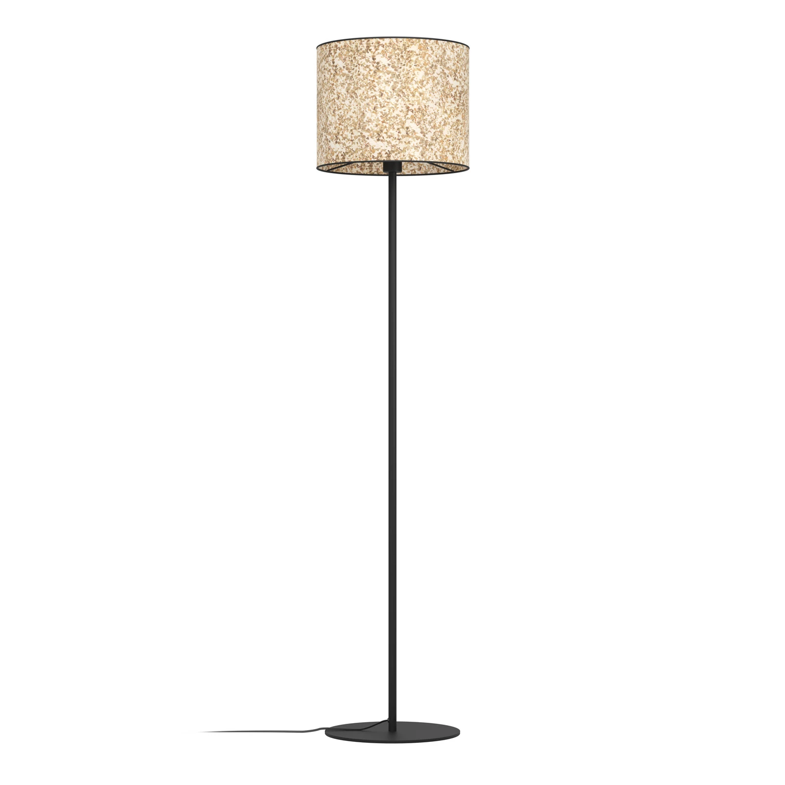 Butterburn állólámpa, magasság 162 cm, bézs/zöld, fém/szövet
