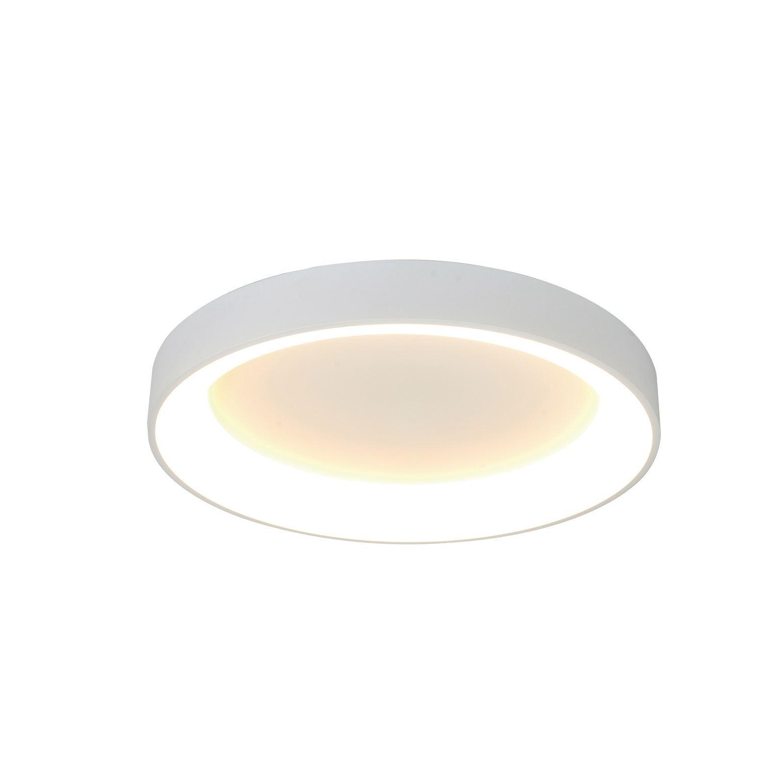 LED griestu lampa Niseko II, CCT, tālvadības pults, Ø 38 cm, balta