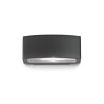 Ideal Lux utomhusvägglampa Andromeda svart, bredd 22 cm aluminium