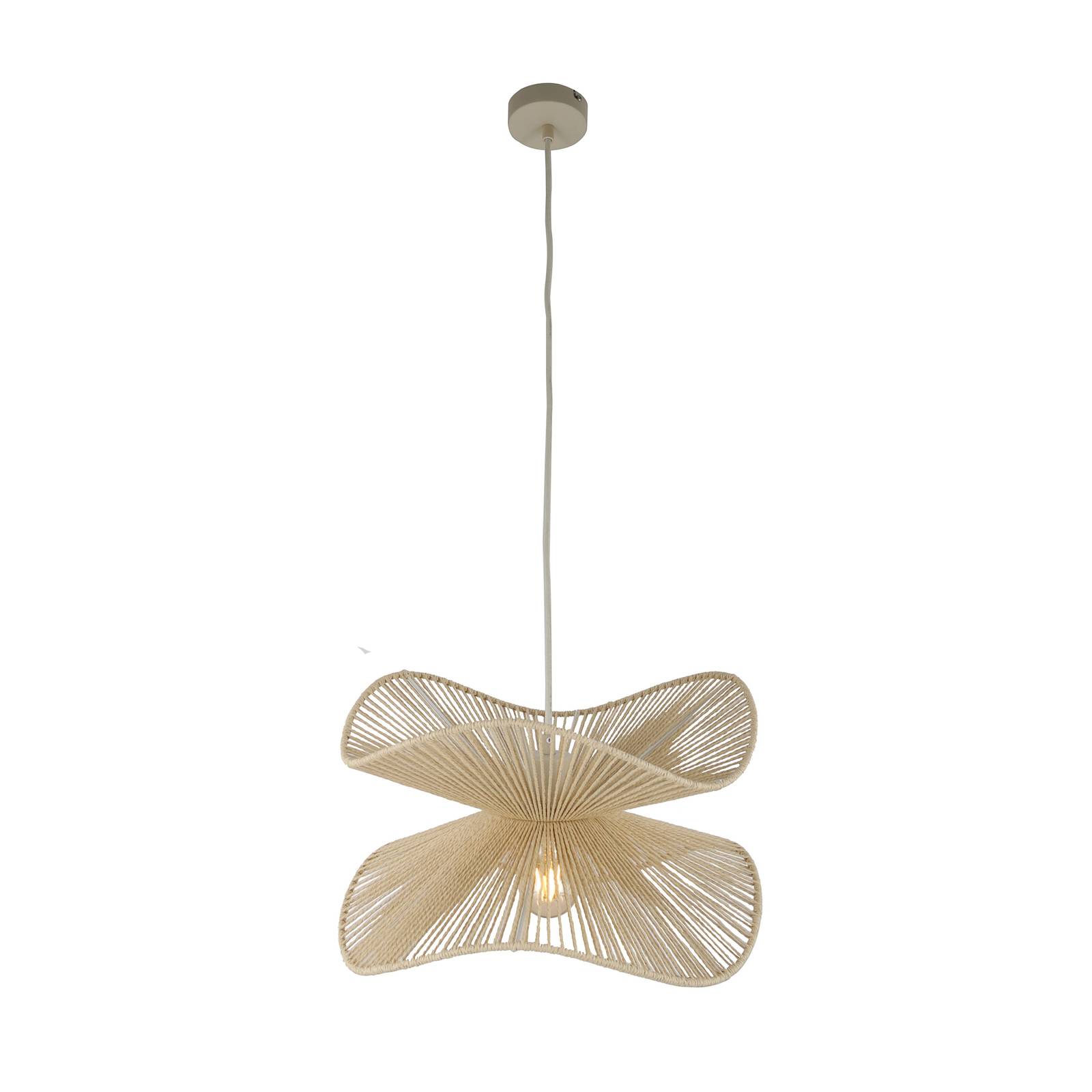Lindby Valdorin Pendelleuchte, zweilagig, beige