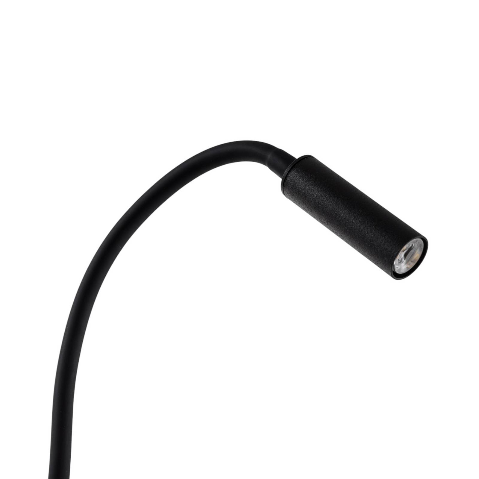 Lampa z klipsem Lagos, czarna, metalowa, 30 cm, lampka do czytania, G9