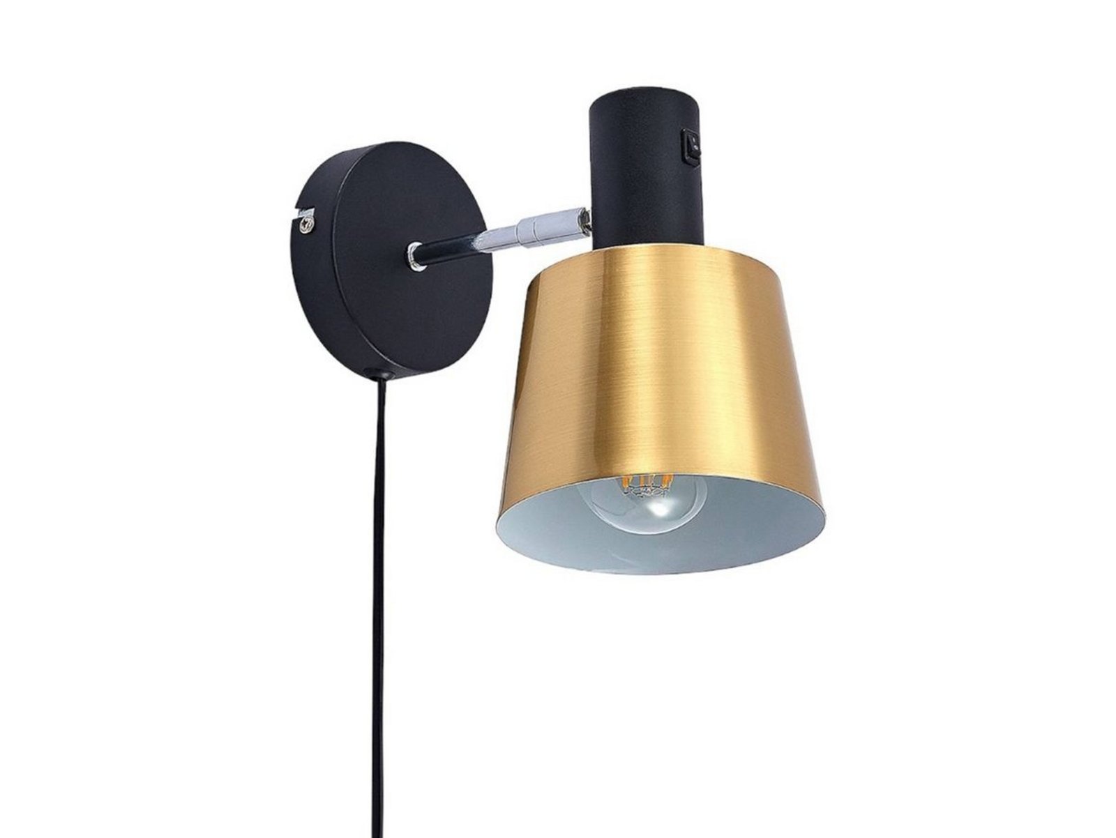 Vlada Wall Lamp Matt Brass/Matt Black - Lindby