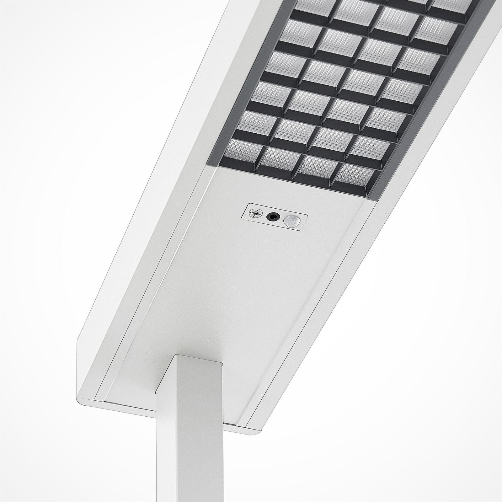 Arcchio Lampadaire de bureau LED Susi, blanc, détecteur, Set de 2