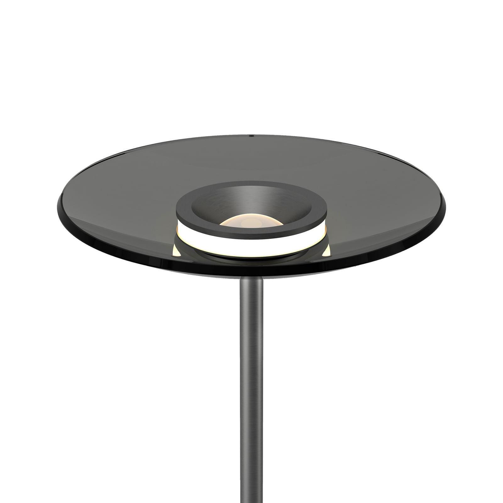 LED-Stehleuchte PURE Moon, platin, Rauchglas, 180 cm LED-Stehleuchte PURE Moon, platin, Rauchglas, 180 cm