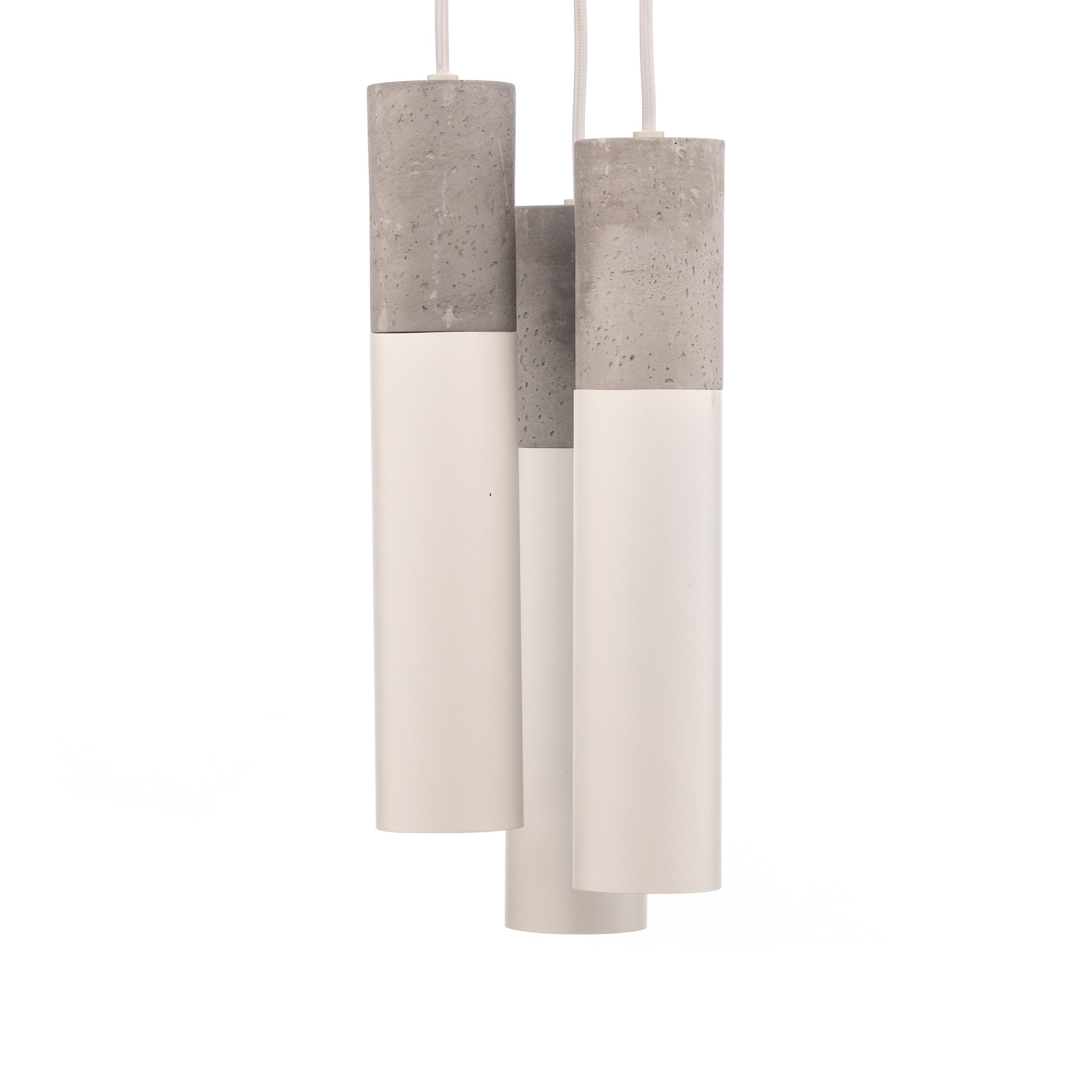 Euluna Isabeau suspension à 3 lampes blanche/grise