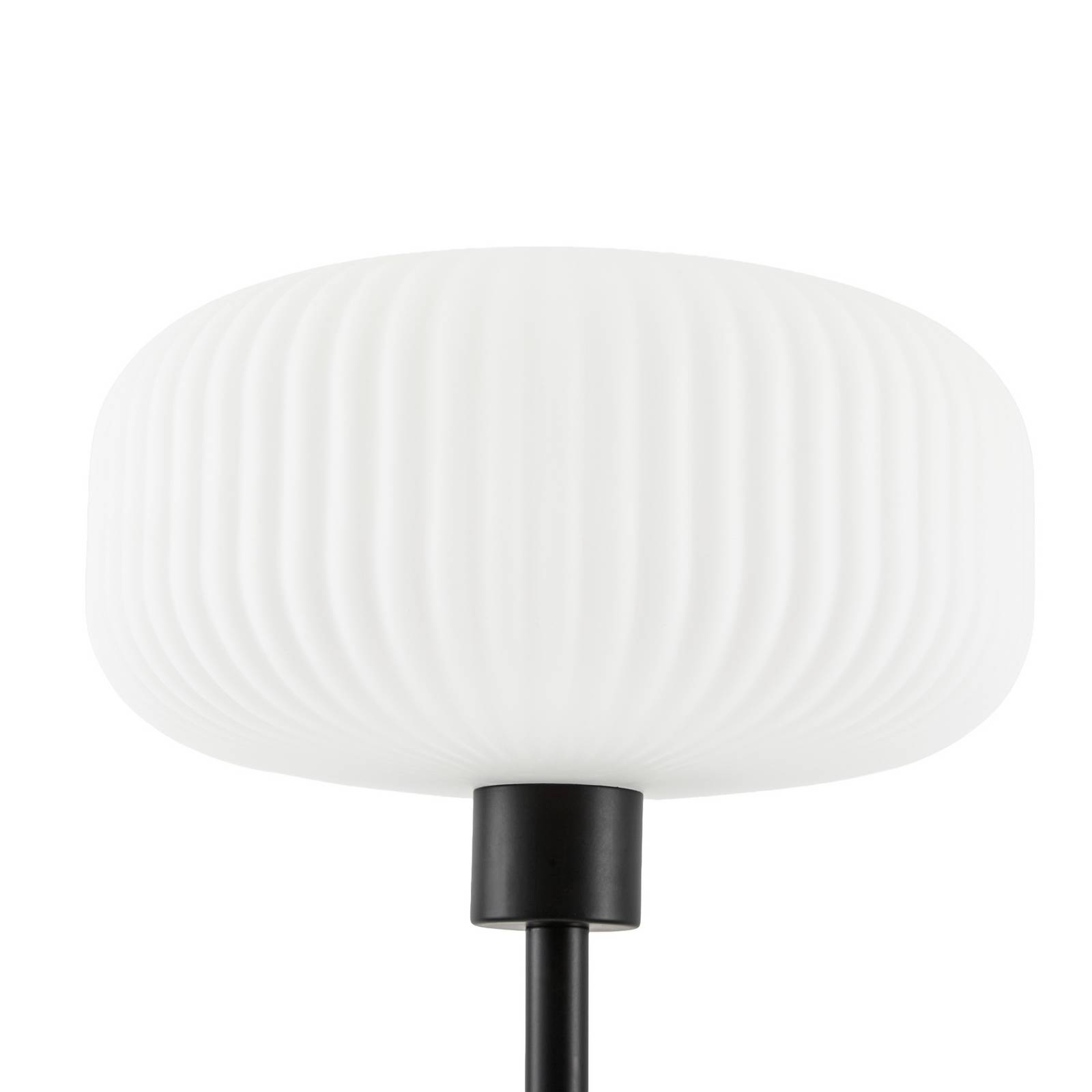 Lampa stojąca Lindby Ingrid, czarno-biała, 175 cm, lampka do czytania