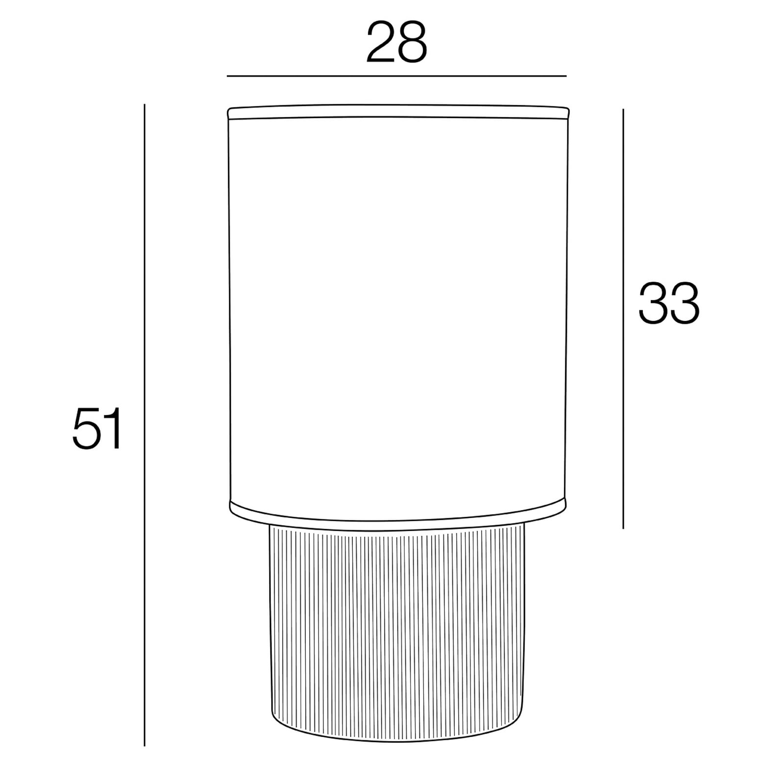 Bordlampe Rhodes, elfenben/beige, 51 cm, lin/keramikk Bordlampe Rhodes, elfenben/beige, 51 cm, lin/keramikk