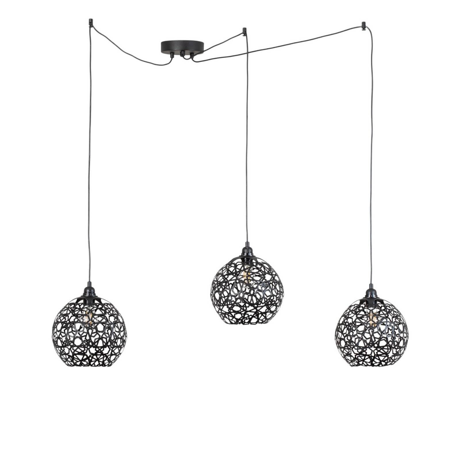 Hängelampe Fellini MR-897 3-flg. dezentral schwarz