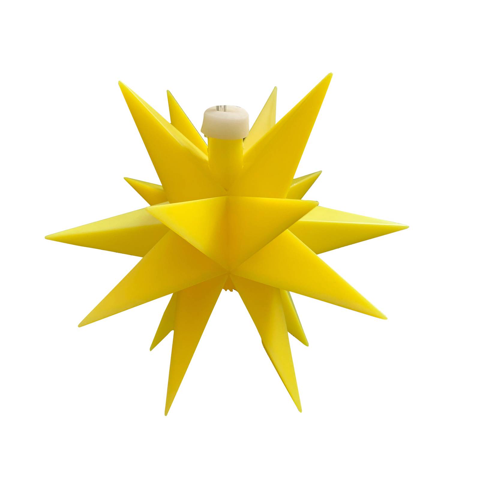 Indendørs LED-stjerne 18 takker Ø 12 cm gul