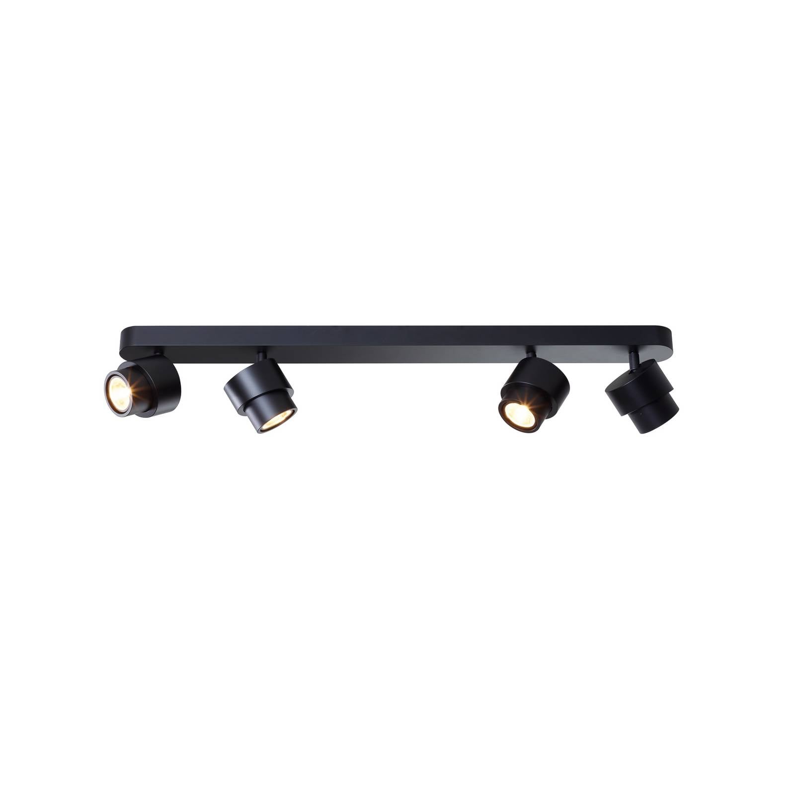 LED-Spot BRUSH, schwarz, 70 cm, 4-flg., Metall, dim, 2.700 K