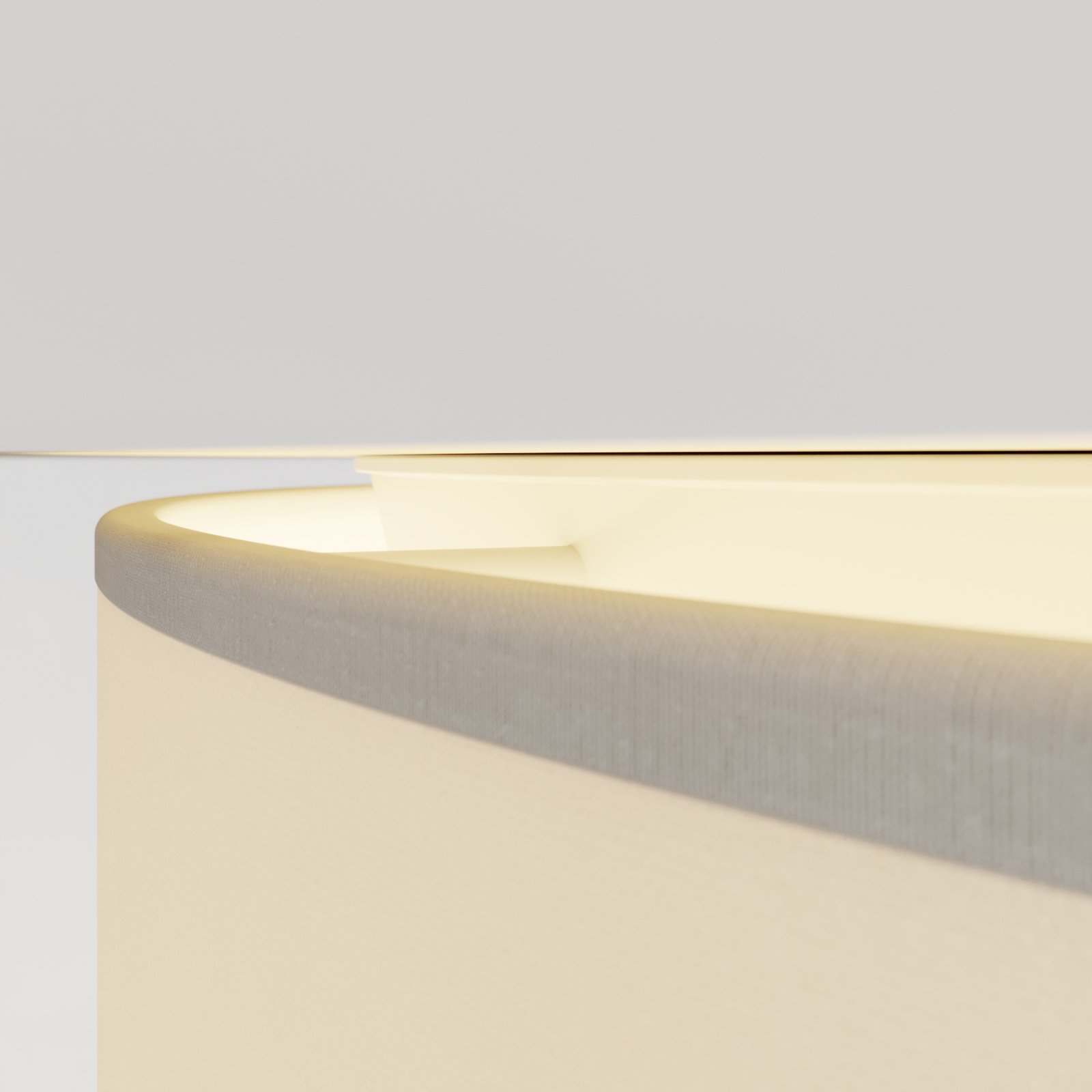 Lampa sufitowa Cassida z przesłoną, biała, 48 cm