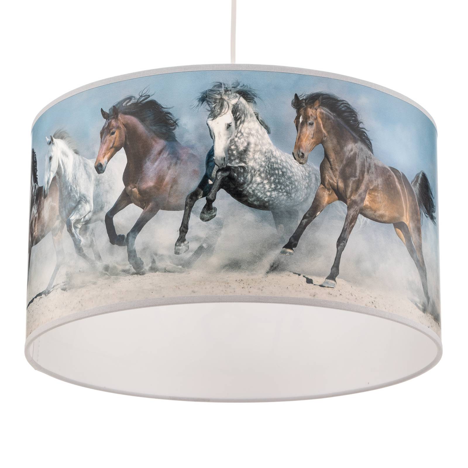 Lampa wisząca z nadrukiem Horses