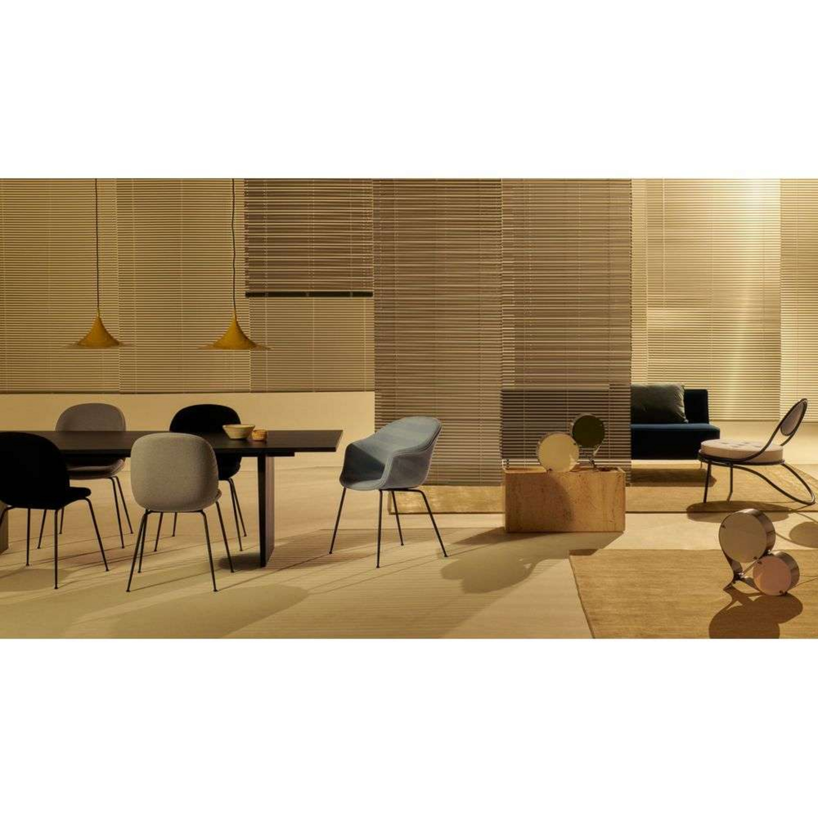 Coppia Candeeiro de Mesa Bronze Aço/Ivory/Olive - GUBI