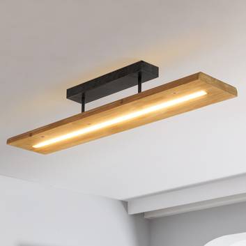 Lindby Nesaja Holz-LED-Deckenlampe