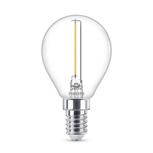 Philips LED Classic Tropfenlampe E14 P45 1,4W klar