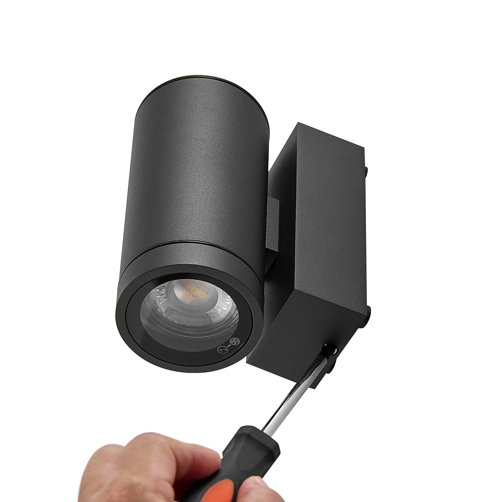 Außenwandlampe ShoreLine Pro Round, dunkelgrau, GU10