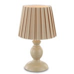 Jolanda fabric table lamp, sand-coloured