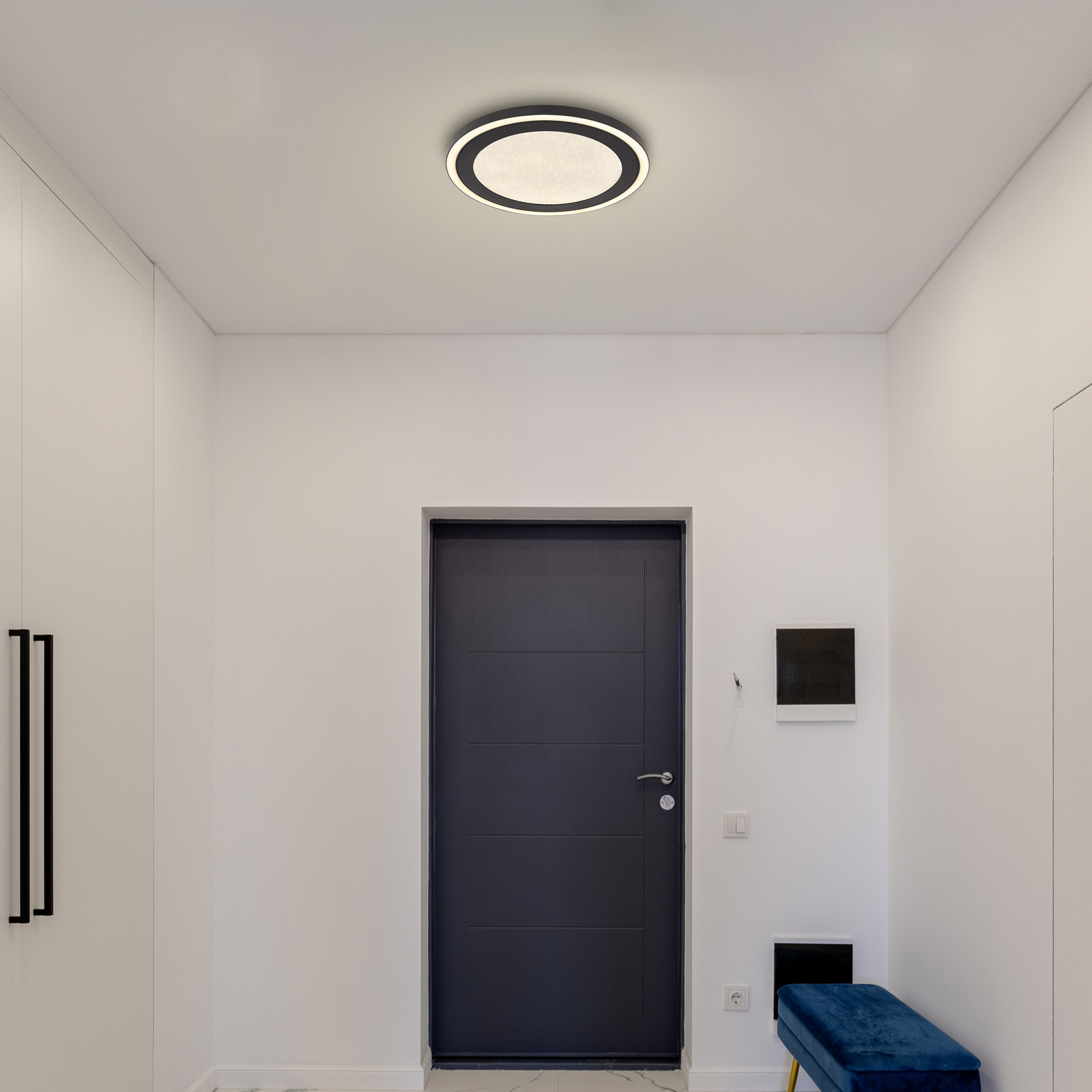 Candeeiro de teto LED Davies com efeito cristal Ø 34 cm