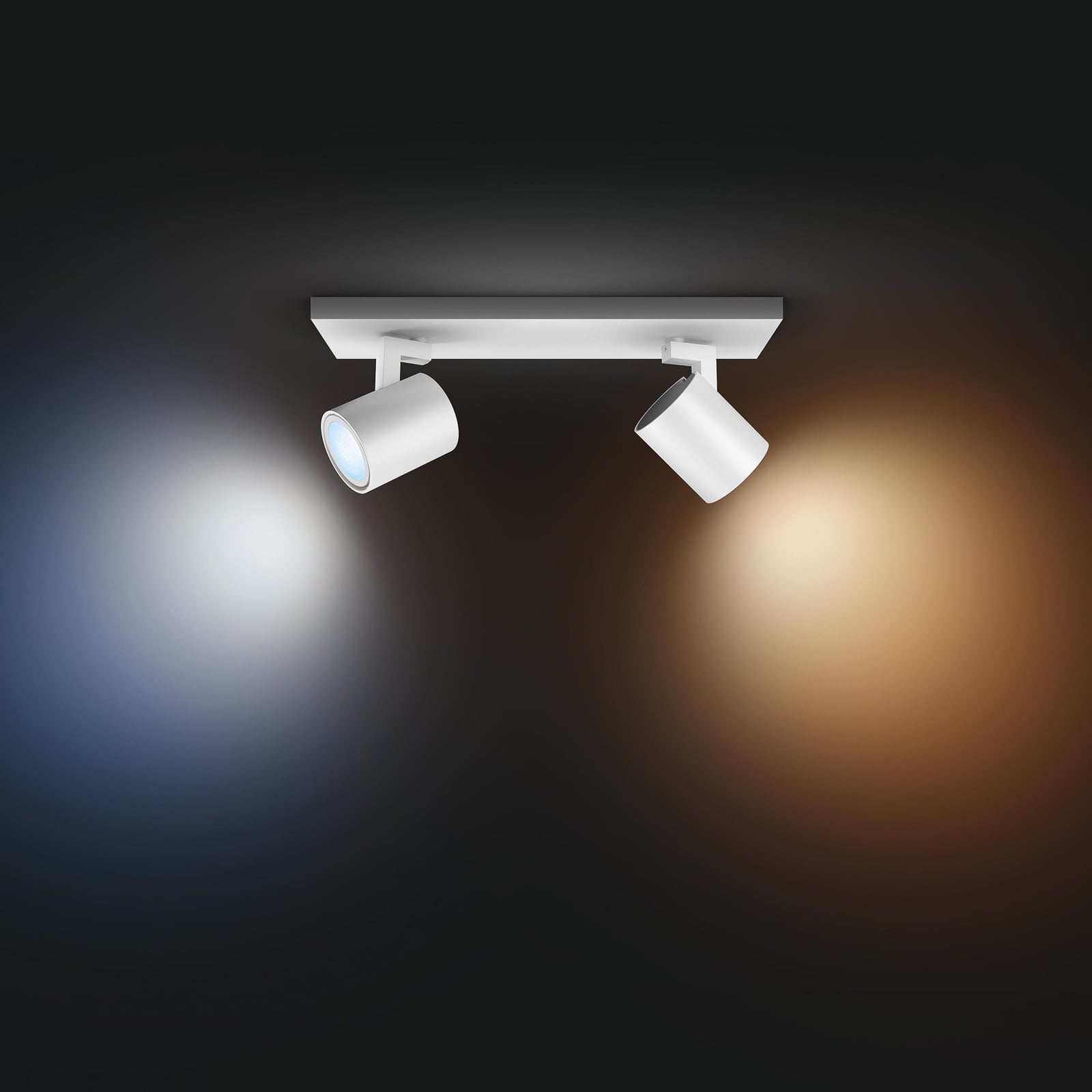 Runner Spot vit, 2 lampor GU10-dimmer – Philips Hue Runner Spot vit, 2 lampor GU10-dimmer – Philips Hue