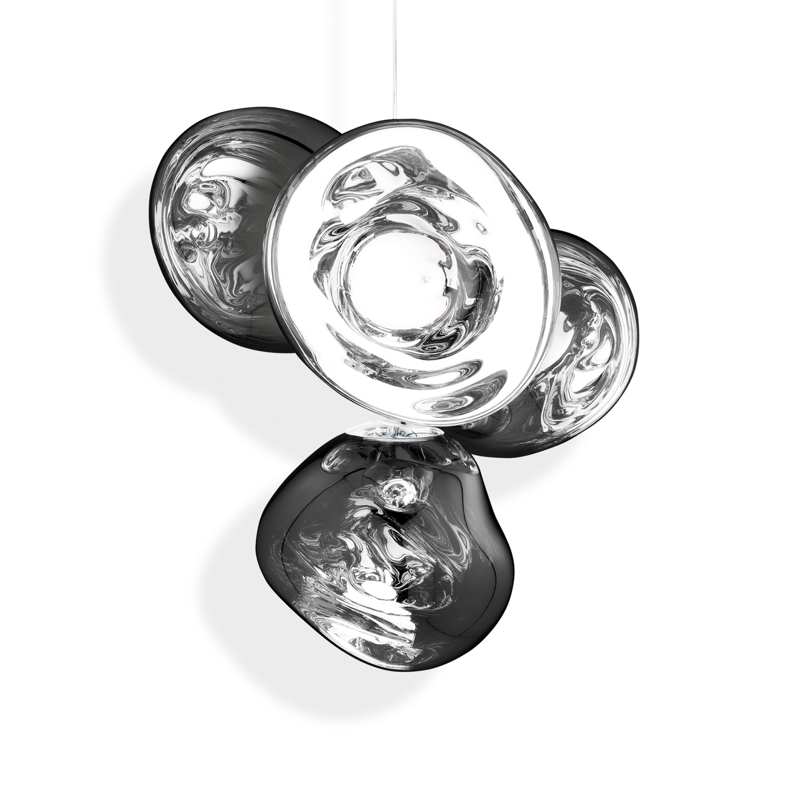 Tom Dixon Melt Small hanging light 4-bulb chrome