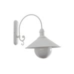 Vonkajšie nástenné svietidlo Enduro, biela, oceľ, sklo, IP44, E27