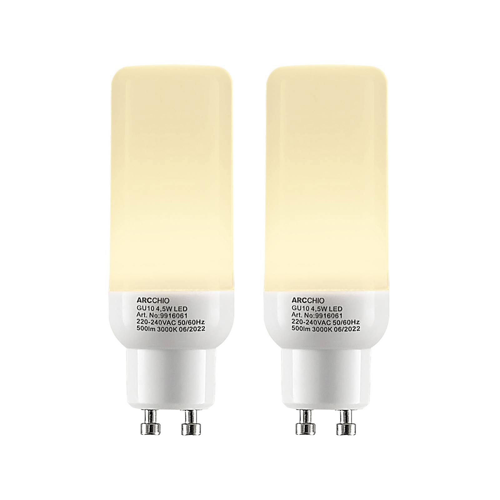 Arcchio LED fénycső GU10 4,5 W 3000 K 2-es készlet