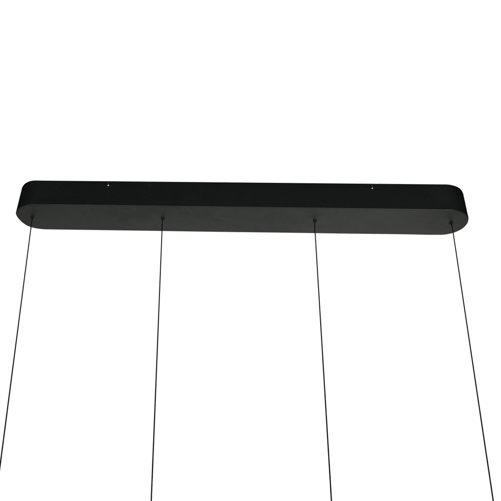 Lampă suspendată LED Mykty, negru, lungime 95 cm, metal, 4 becuri.