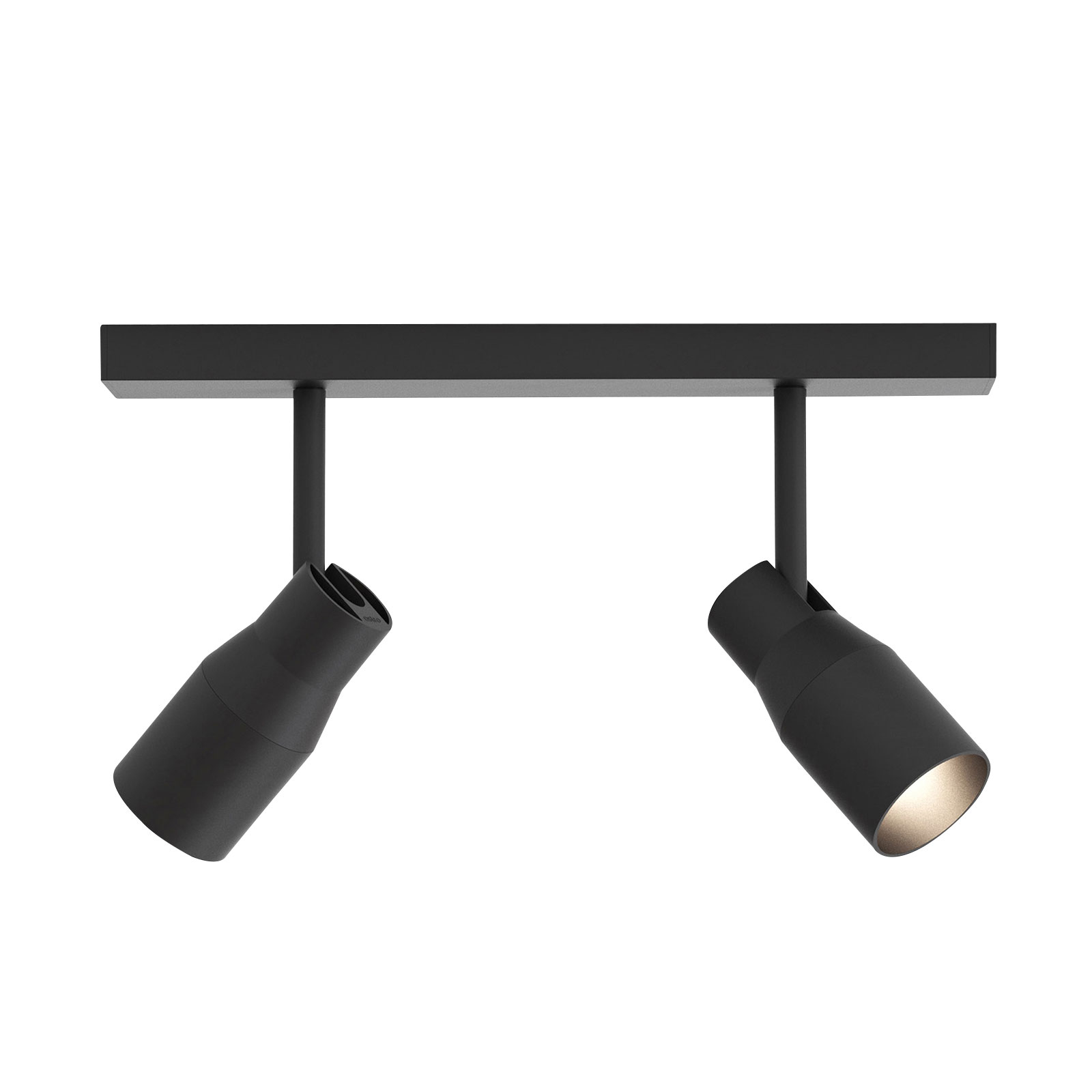 Astro Apollo Twin downlight, black, for Hallway, zinc, GU10, 6 W, energy efficiency: A++, L: 35 cm, W: 6 cm, H: 21.9 cm