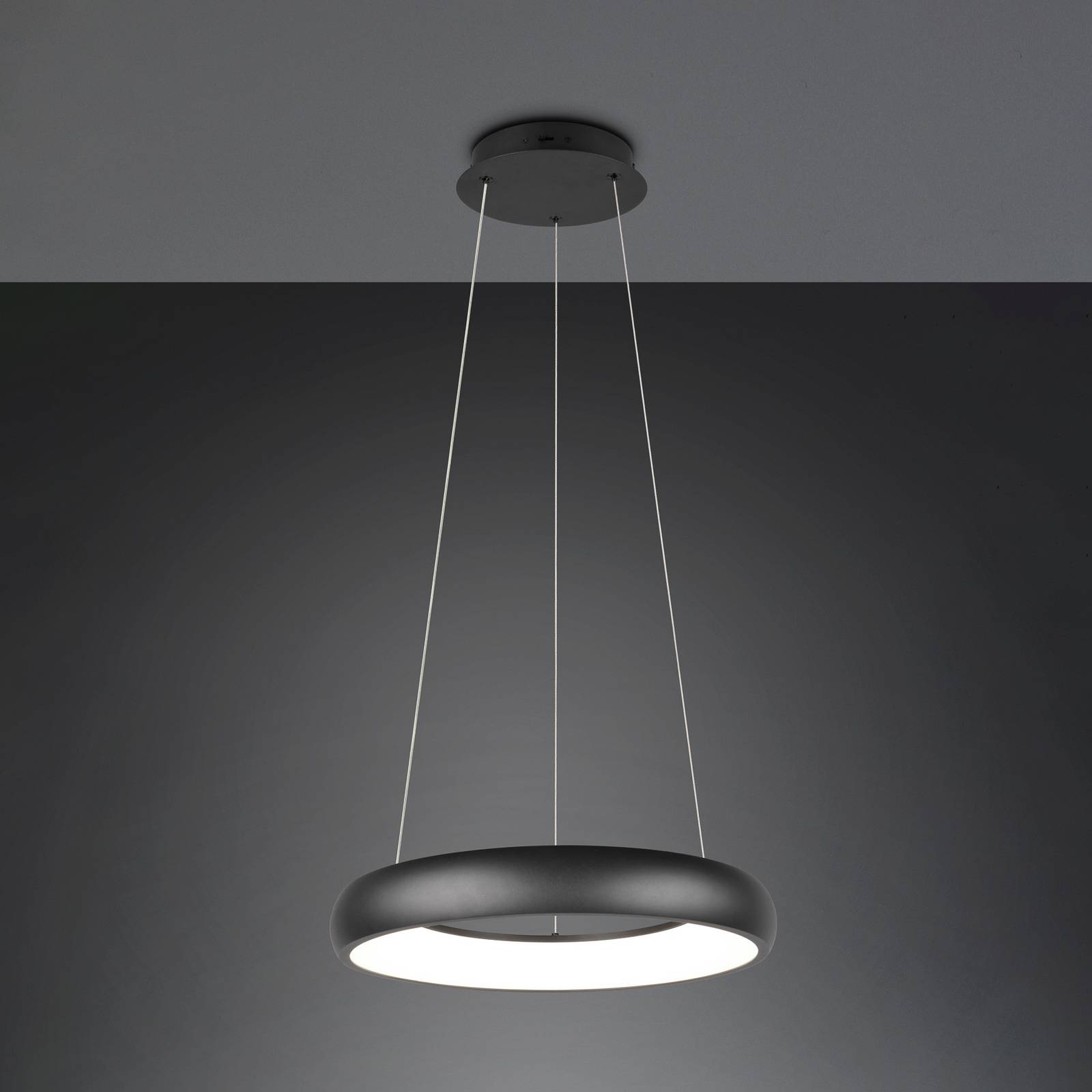 Trio Lighting Cardona Hänglampa Ø 46,5 cm svart CCT metall