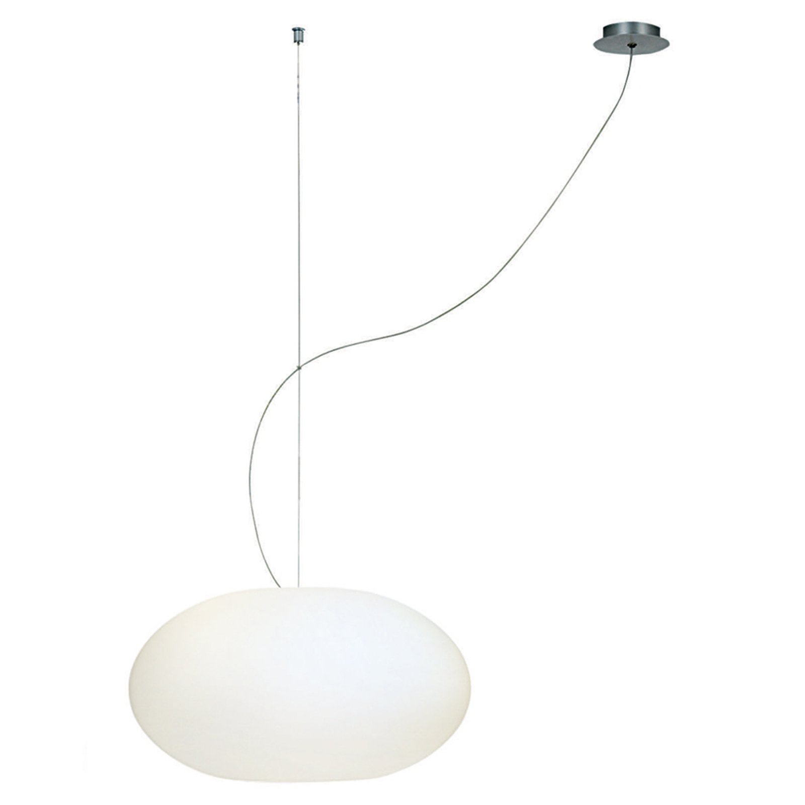 Lampa wisząca AIH, 28 cm, biała błyszcząca 