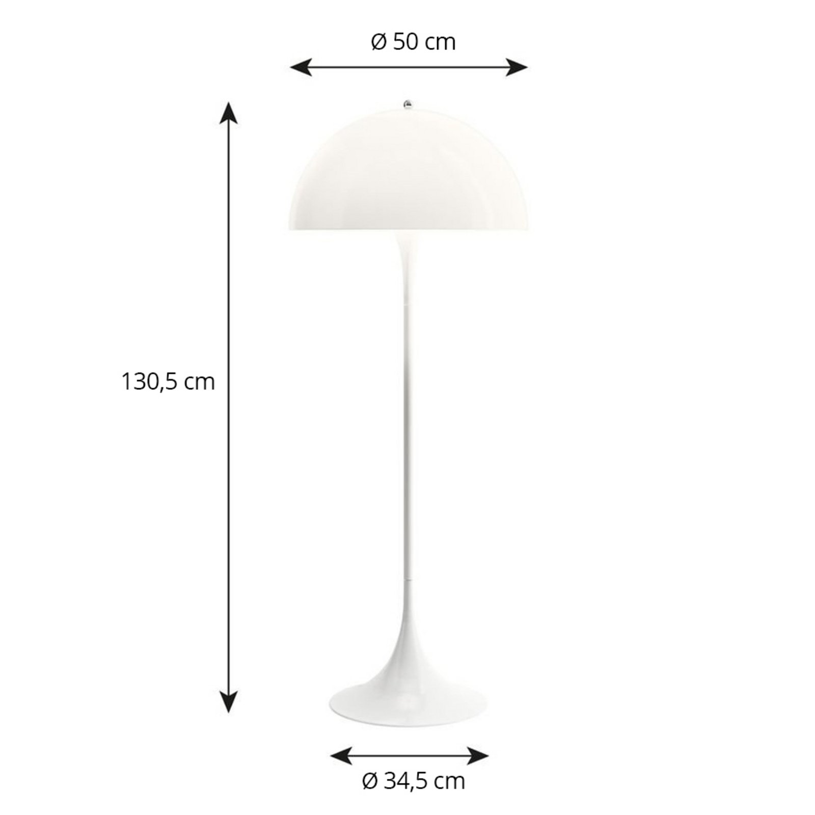 Louis Poulsen Panthella - Design vloerlamp, opaal