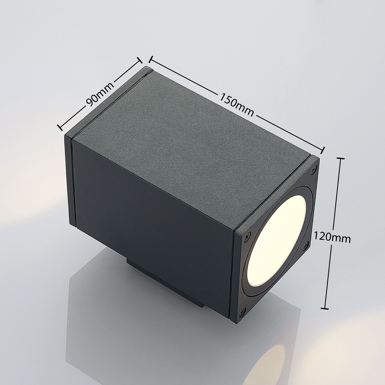 Utendørs LED-vegglampe Mekita, 2 lyskilder