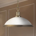 Glass Bistro hanging light in shimmering gold