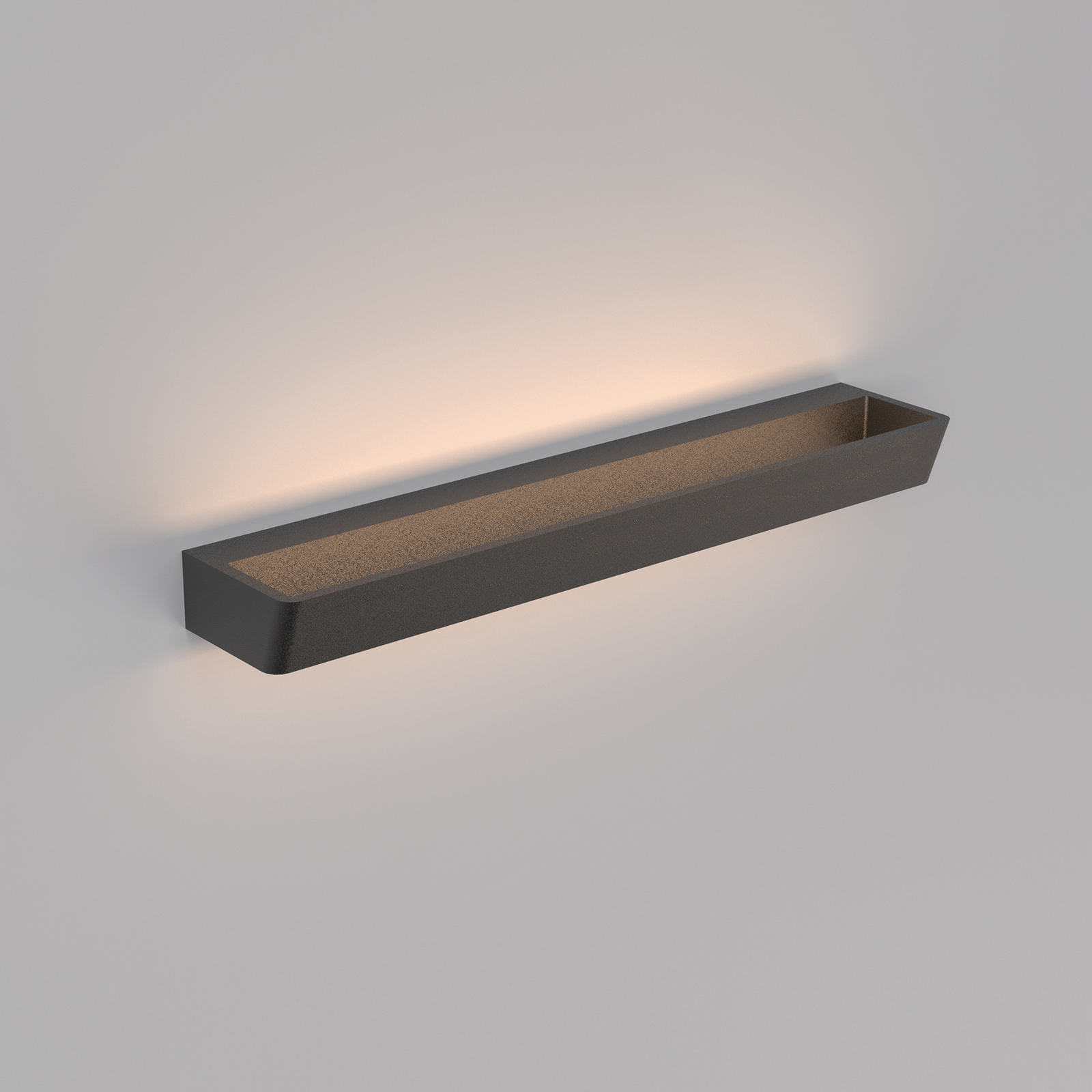 Altea LED seinavalgusti, laius 50 cm, must, üles/alla, alumiiniumist