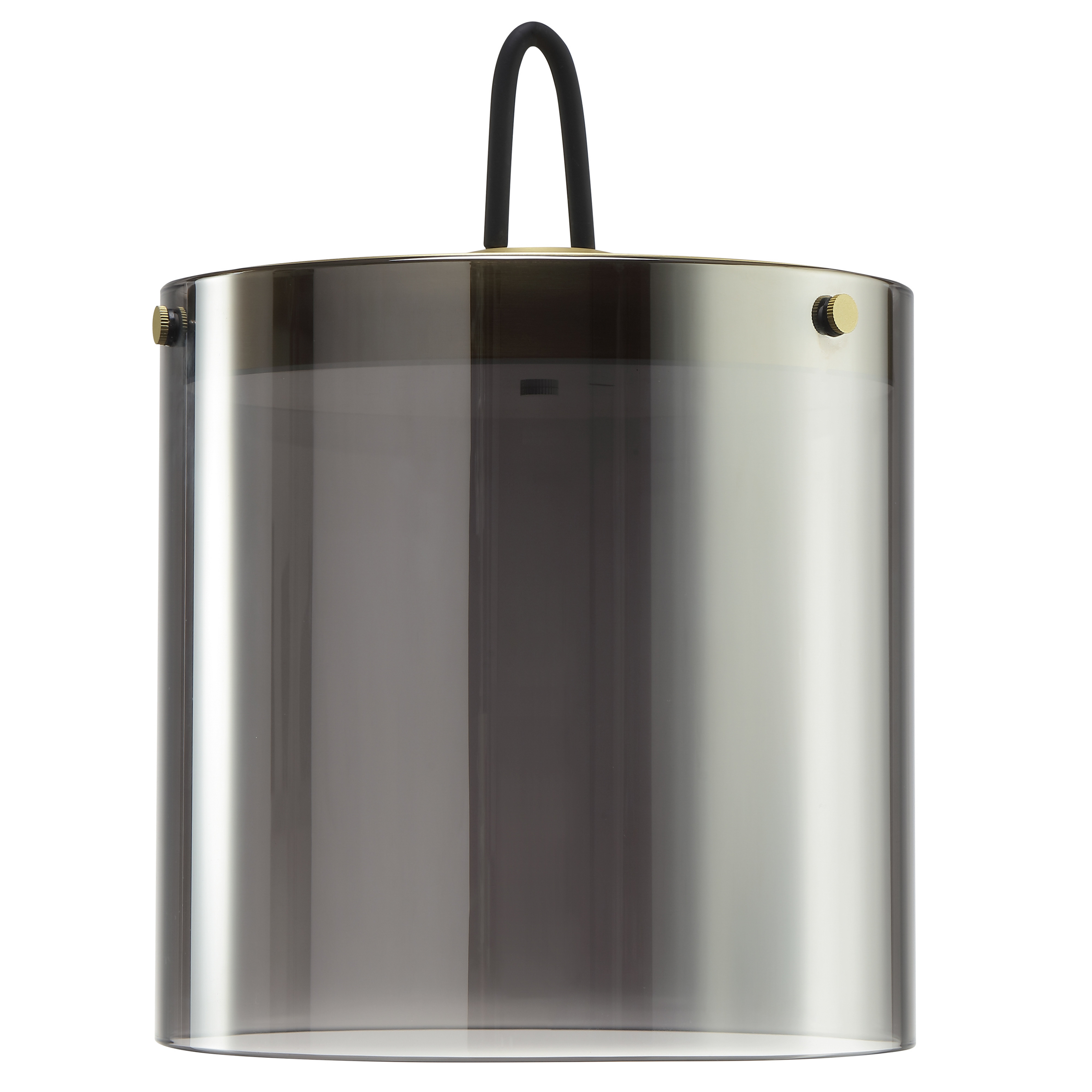 LED asztali világítás Lumeo, Ø 21 cm, sárgaréz színű/füstös szürke