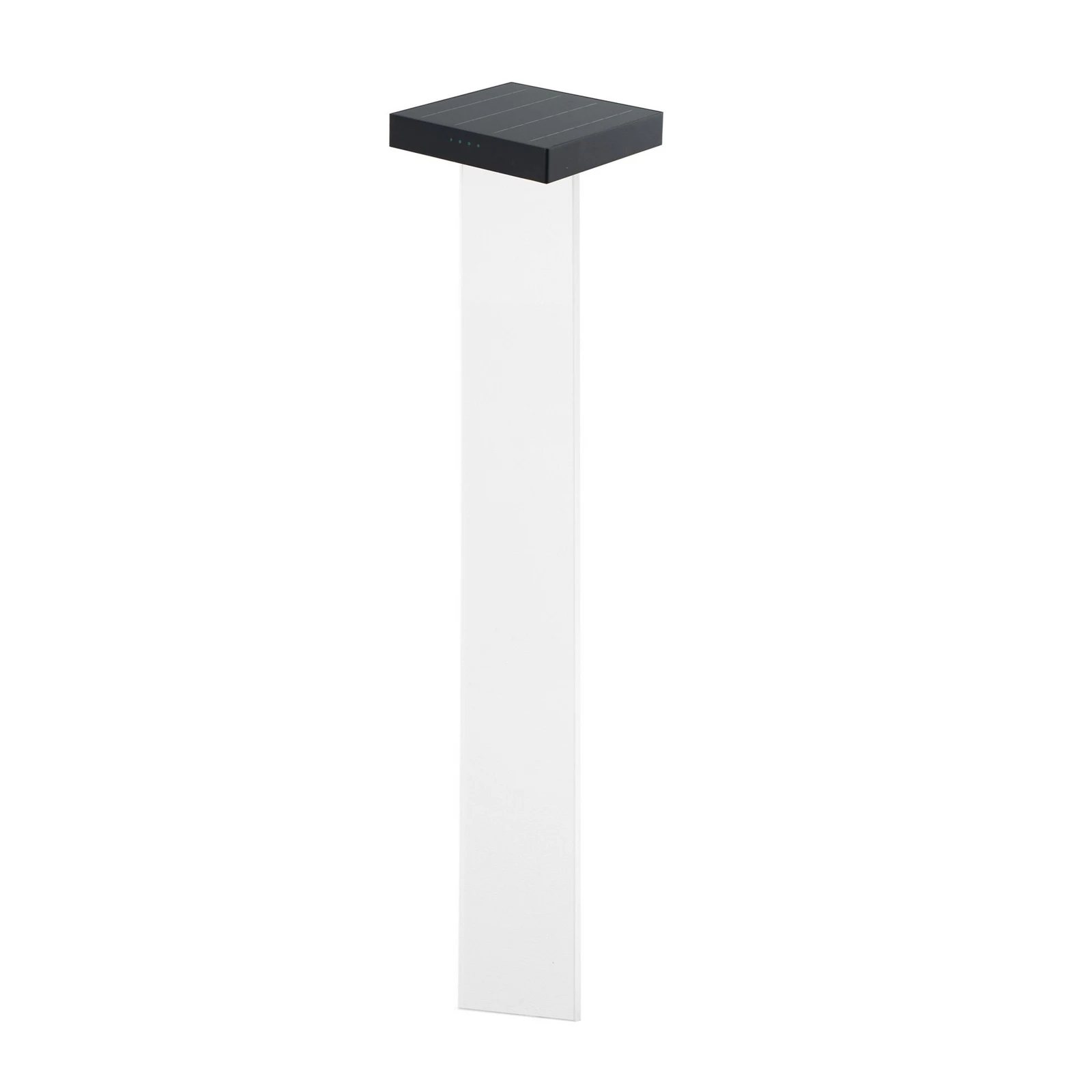 KLEWE LED-solcellelampe Scotty, klar/antrasitt, 60 cm, IP65