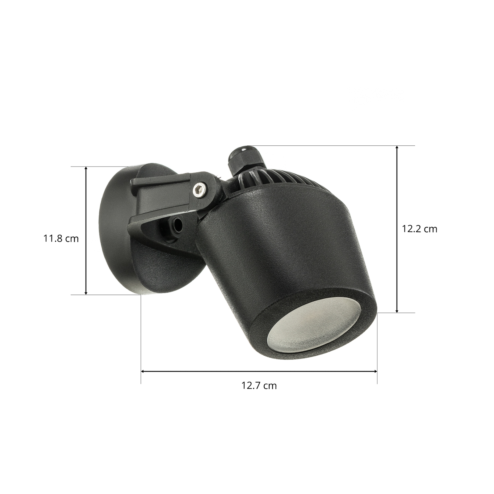 Spot en saillie Minitommy 1 lampe CCT noir/givré